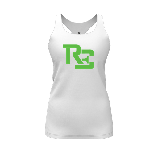 [FT0TRBWH-FYS-LOGO1] Decker Racerback Tank Top (Female Youth S, White, Logo 1)