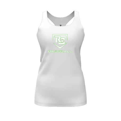 [FT0TRBWH-FYS-LOGO2] Decker Racerback Tank Top (Female Youth S, White, Logo 2)