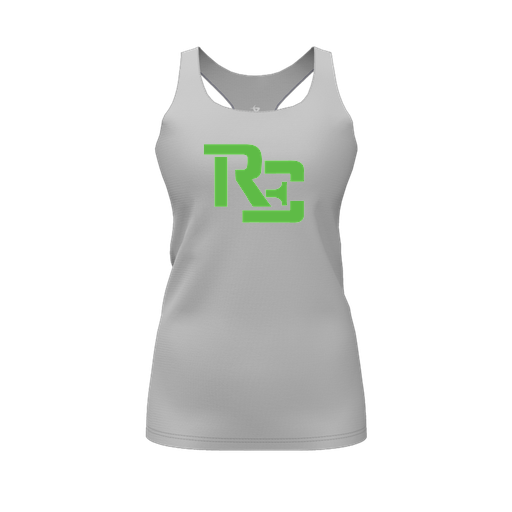 [CUS-DFW-RCBK-PER-GRY-FYS-LOGO1] Racerback Tank Top (Female Youth S, Gray, Logo 1)