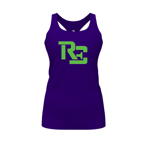 [CUS-DFW-RCBK-PER-PUR-FYS-LOGO1] Racerback Tank Top (Female Youth S, Purple, Logo 1)
