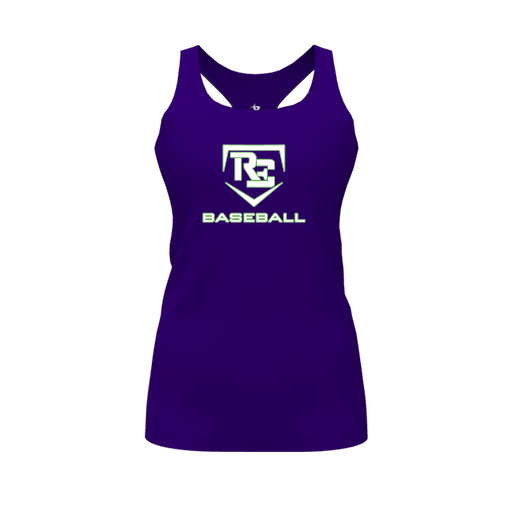 [FT0TRBPP-FYS-LOGO2] Decker Racerback Tank Top (Female Youth S, Purple, Logo 2)