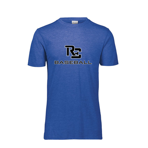 [FTSCUBRY-YS-LOGO3] Decker Youth Tri-Blend T-Shirt - Short Sleeve (Youth S, Royal, Logo 3)