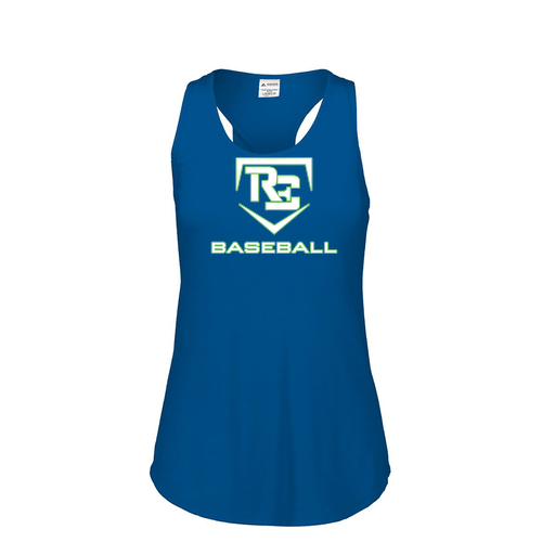 [3078.U55.S-LOGO2] Ladies Tri Blend Tank Top (Female Adult S, Royal, Logo 2)