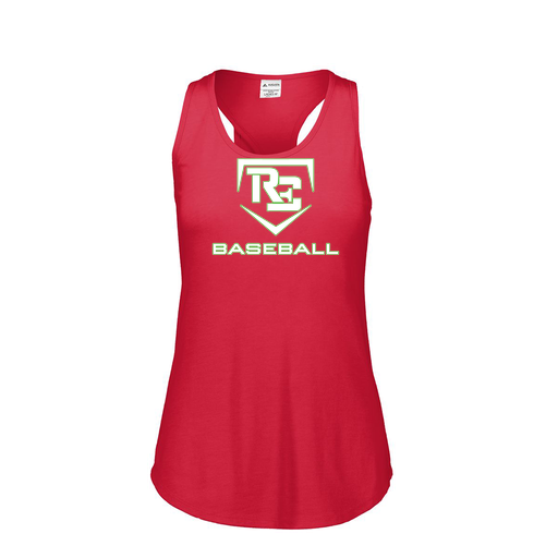 [3078.V96.S-LOGO2] Ladies Tri Blend Tank Top (Female Adult S, Red, Logo 2)