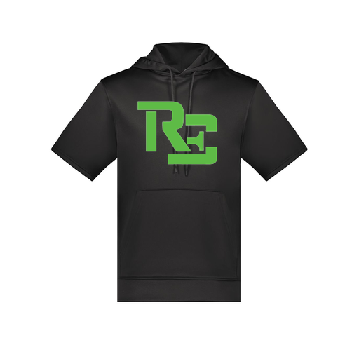 [6871.080.S-LOGO1] Men's Dri Fit Short Sleeve Hoodie (Adult S, Black, Logo 1)