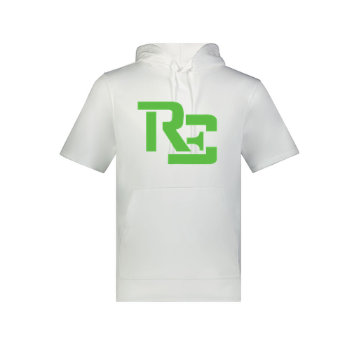 [6871.005.S-LOGO1] Men's Dri Fit Short Sleeve Hoodie (Adult S, White, Logo 1)