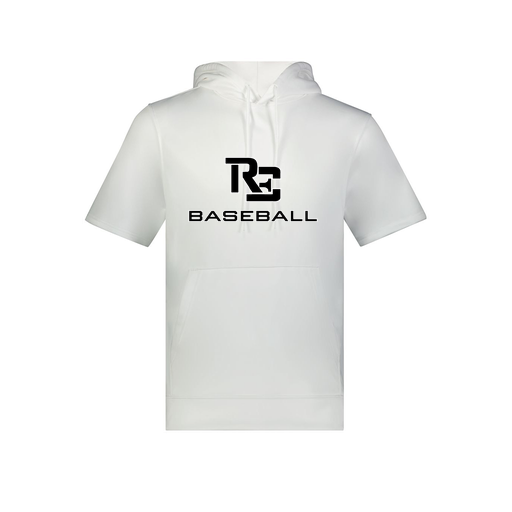 [6871.005.S-LOGO3] Men's Dri Fit Short Sleeve Hoodie (Adult S, White, Logo 3)
