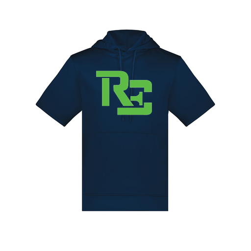[6871.065.S-LOGO1] Men's Dri Fit Short Sleeve Hoodie (Adult S, Navy, Logo 1)