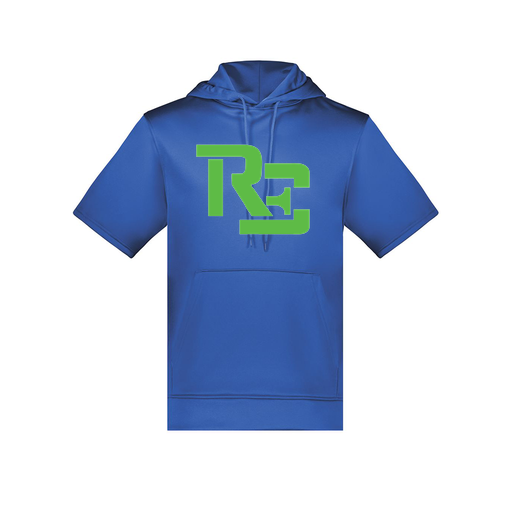 [6871.060.S-LOGO1] Men's Dri Fit Short Sleeve Hoodie (Adult S, Royal, Logo 1)