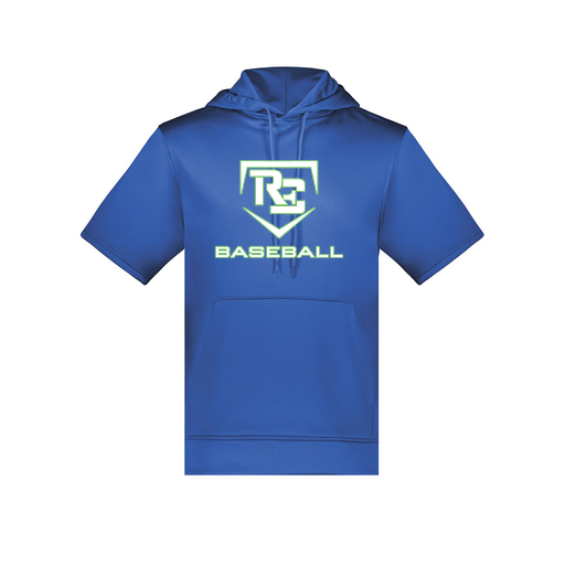 [6871.060.S-LOGO2] Men's Dri Fit Short Sleeve Hoodie (Adult S, Royal, Logo 2)