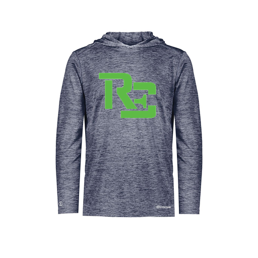 [FOLHCGNV-AS-LOGO1] Decker Men's Charge Hoodie (Adult S, Navy, Logo 1)