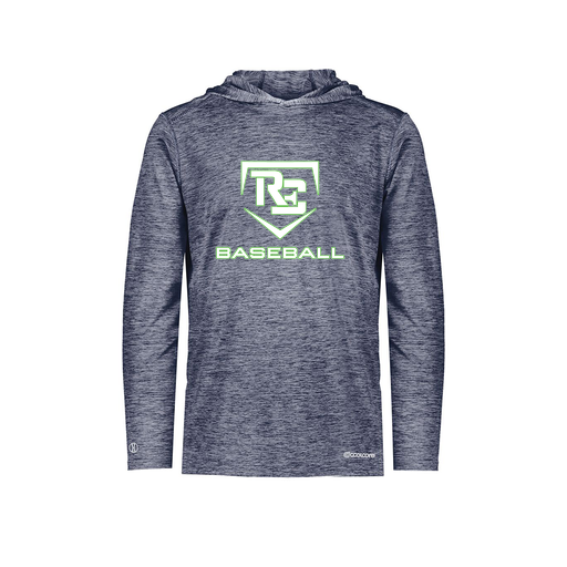 [FOLHCGNV-AS-LOGO2] Decker Men's Charge Hoodie (Adult S, Navy, Logo 2)