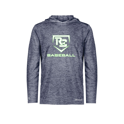 [FOLHCGNV-YS-LOGO2] Decker Youth Charge Hoodie (Youth S, Navy, Logo 2)