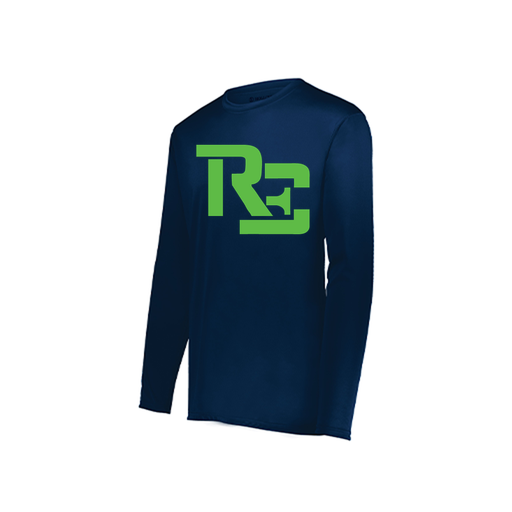 [222822.065.XS-LOGO1] Men's LS Smooth Sport Shirt (Adult XS, Navy, Logo 1)