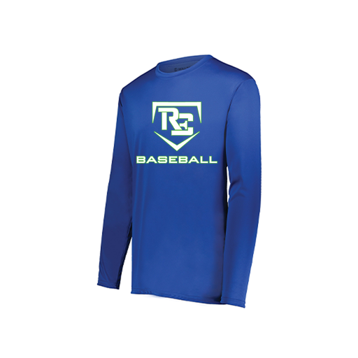 [222822.060.XS-LOGO2] Men's LS Smooth Sport Shirt (Adult XS, Royal, Logo 2)