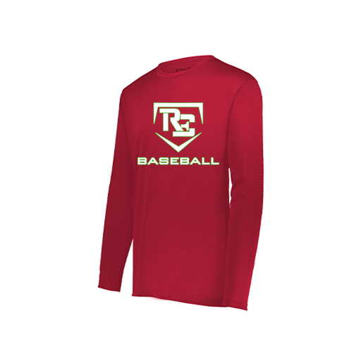 [222822.083.XS-LOGO2] Men's LS Smooth Sport Shirt (Adult XS, Red, Logo 2)