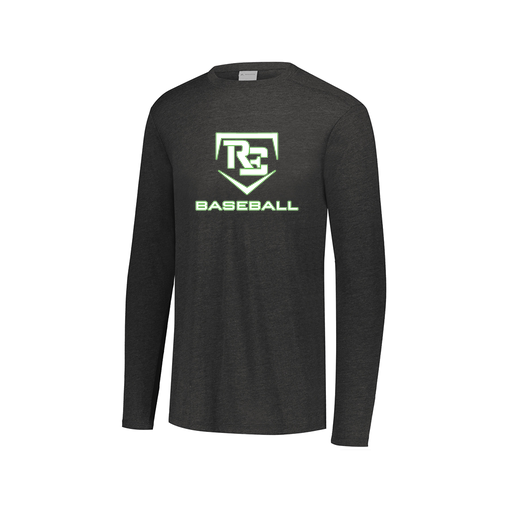 [FTLCUBBK-AXS-LOGO2] Decker Men's Tri-Blend T-Shirt - Long Sleeve (Adult XS, Black, Logo 2)