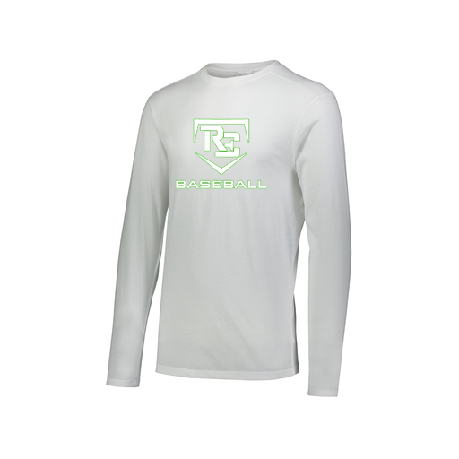 [FTLCUBWH-AXS-LOGO2] Decker Men's Tri-Blend T-Shirt - Long Sleeve (Adult XS, White, Logo 2)
