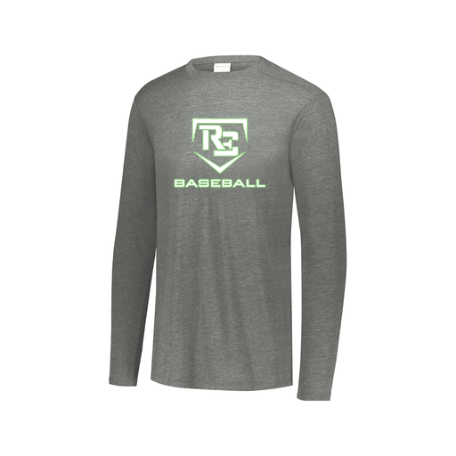 [FTLCUBGY-AXS-LOGO2] Decker Men's Tri-Blend T-Shirt - Long Sleeve (Adult XS, Gray, Logo 2)