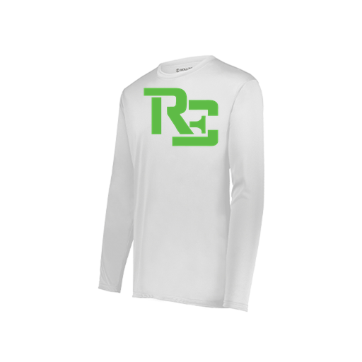 [222823.005.S-LOGO1] Youth LS Smooth Sport Shirt (Youth S, White, Logo 1)