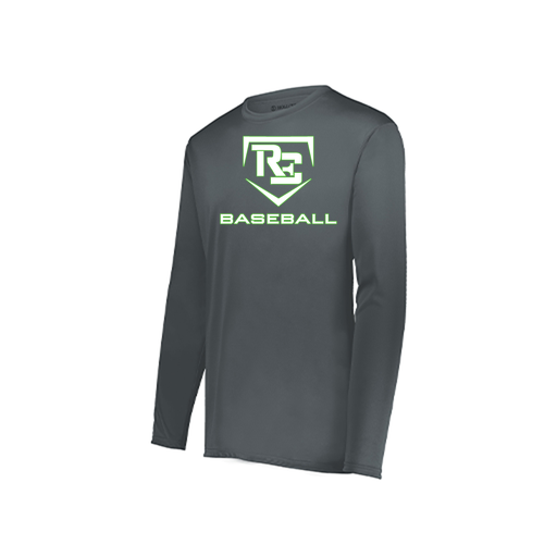 [222823.059.S-LOGO2] Youth LS Smooth Sport Shirt (Youth S, Gray, Logo 2)