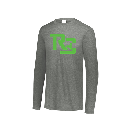 [FTLCUBGY-YS-LOGO1] Decker Youth Tri-Blend T-Shirt - Long Sleeve (Youth S, Gray, Logo 1)