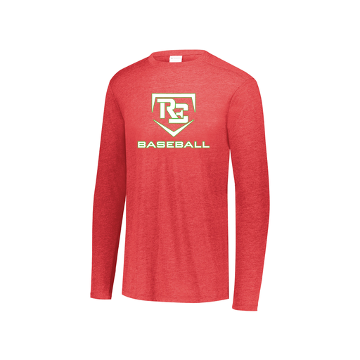 [3076.V96.S-LOGO2] Youth LS Ultra-blend T-Shirt (Youth S, Red, Logo 2)