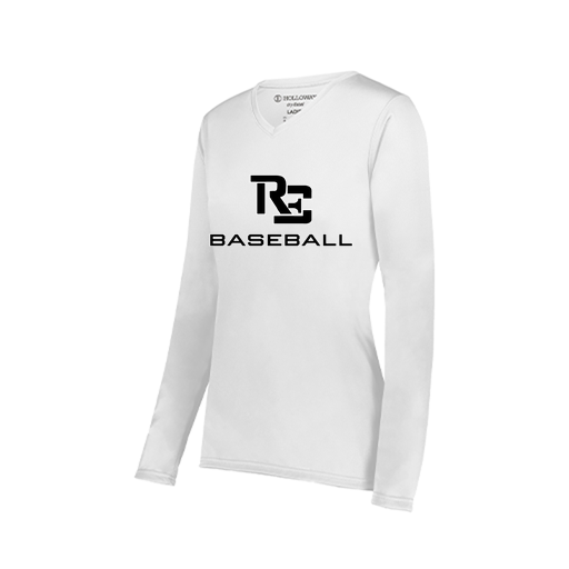 [222824.005.S-LOGO3] Ladies LS Smooth Sport Shirt (Female Adult S, White, Logo 3)