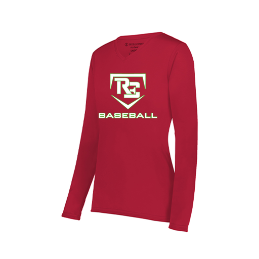 [222824.083.S-LOGO2] Ladies LS Smooth Sport Shirt (Female Adult S, Red, Logo 2)