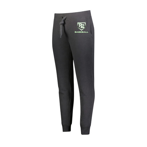 [229748.080.XS-LOGO2] Ladies 60/40 Fleece Jogger (Female Adult XS, Black, Logo 2)