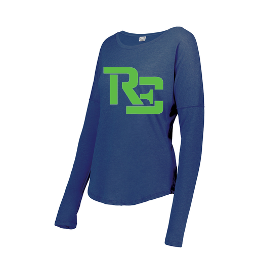 [FTLCUBRY-FAXS-LOGO1] Decker Women's Tri-Blend T-Shirt - Long Sleeve (Female Adult XS, Royal, Logo 1)
