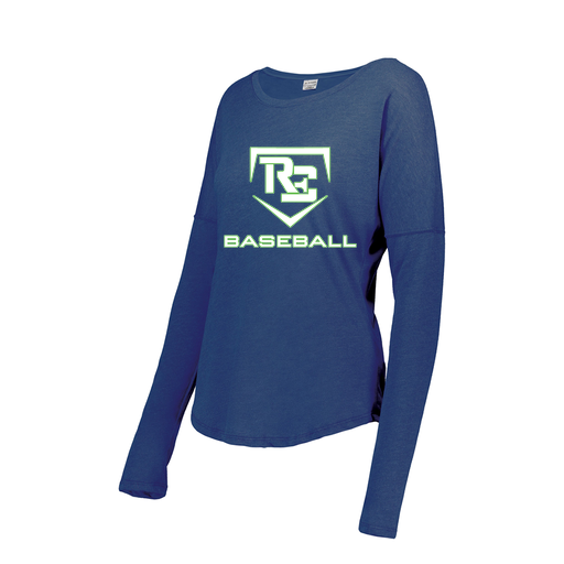 [3077.U55.XS-LOGO2] Ladies LS Ultra-blend T-Shirt (Female Adult XS, Royal, Logo 2)