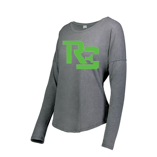 [3077.013.XS-LOGO1] Ladies LS Ultra-blend T-Shirt (Female Adult XS, Gray, Logo 1)